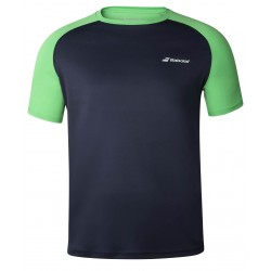 Мъжка Тениска Babolat Men's PLAY CREW T-SHIRT Peacoat/Poison Green 3MTA011-4050
