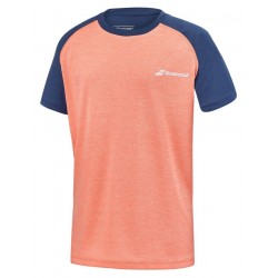 Детска Тениска Babolat Boy's PLAY CREW T-SHIRT (Fluo Strike/Estate Blue) 3BTD011-5053