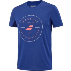 Мъжка Тениска Babolat Men's EXERCISE GRAPHIC T-SHIRT Estate Blue/Navy/ 4MTD017-4000