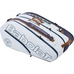 Тенис сак Babolat PURE WIMBLEDON X12 BAG (WHITE/NAVY) 