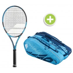 Тенис ракета Babolat Pure Drive Blue/Black (300 грама) + Сак Babolat Pure Drive x12 Bag 