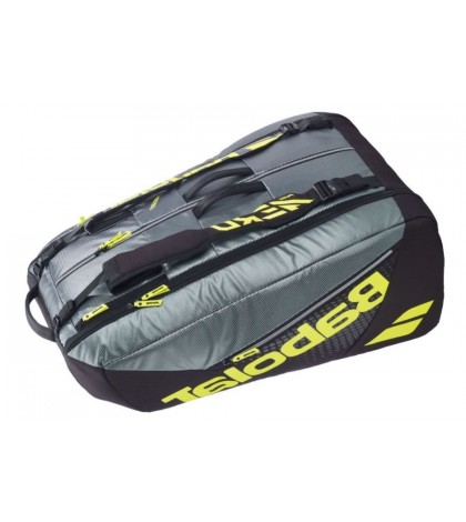 Тенис сак Babolat PURE AERO X12 BAG (Grey/Black/ Fluo Yellow) (Alcaraz, Aliassime) 751238