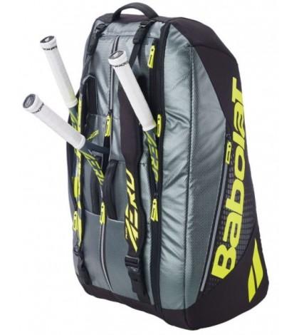 Тенис сак Babolat PURE AERO X12 BAG (Grey/Black/ Fluo Yellow) (Alcaraz, Aliassime) 751238