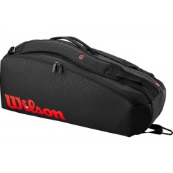 Тенис сак Wilson Super Tour x 6 Clash V3 Bag (Black/Red)